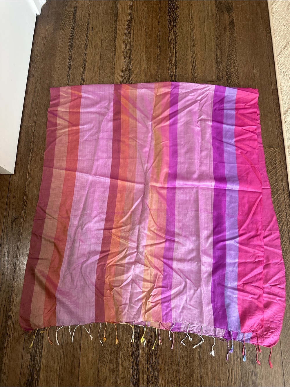 Striped Pink-Purple- Orange Scarf Wrap
